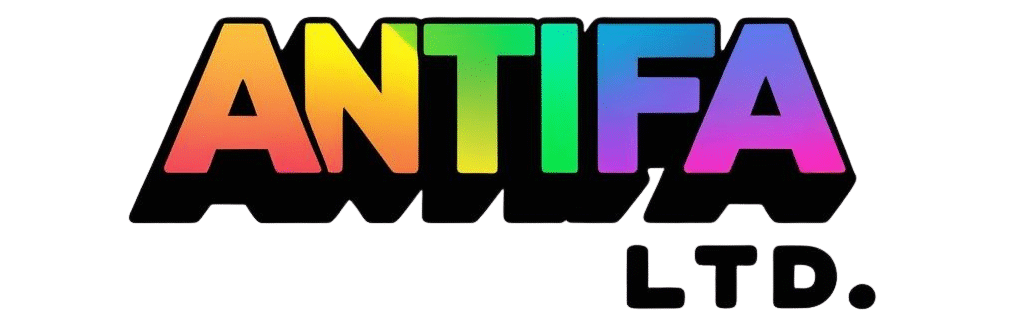 Antifa Ltd- - Logo in Regenbogenfarben